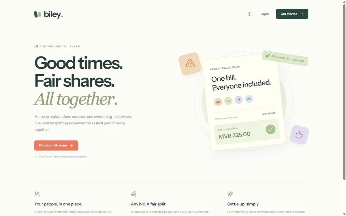 Biley home page